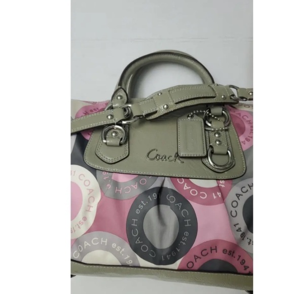 Coach Pink and Gray Women's Bag - Picture 5 of 14